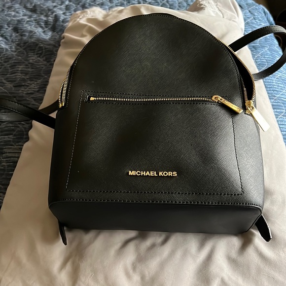 Michael Kors Bags Michael Kors Backpack Purse Black With Gold